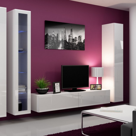 Cama Living room cabinet set VIGO 2 white/white gloss