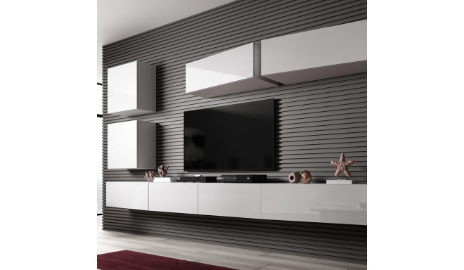 Cama Living room cabinet set VIGO SLANT 5 white/white gloss
