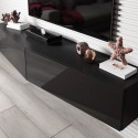 Cama Living room cabinet set VIGO SLANT 7 black/black gloss