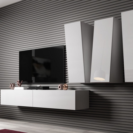 Cama Living room cabinet set VIGO SLANT 1 white/white gloss