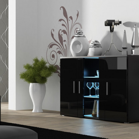 Cama sideboard 120 cm SOHO S7 black/black gloss