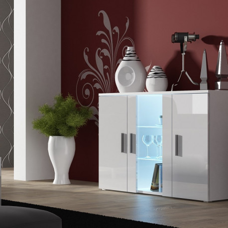 Cama sideboard 120 cm SOHO S7 white/white gloss
