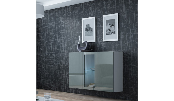 Cama Sideboard VIGO 90/120/38 white/grey glossy