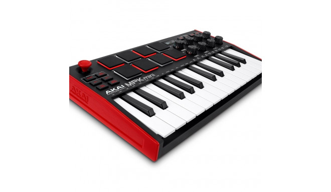 AKAI MPK Mini MK3 Control keyboard Pad controller MIDI USB Black, Red
