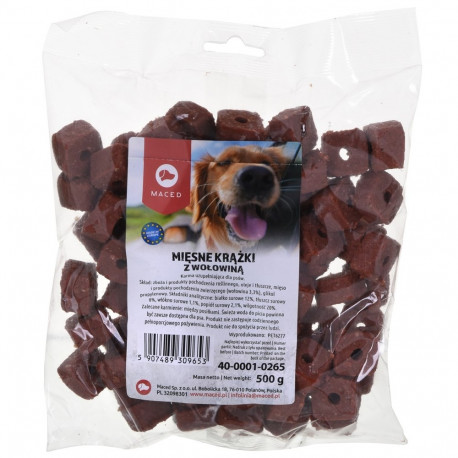 MACED Meat discs with beef for dog- 500 g