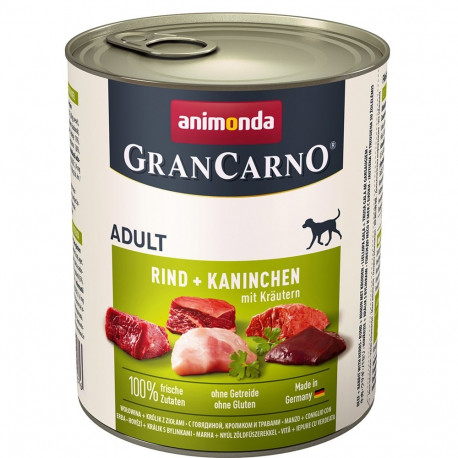 ANIMONDA GranCarno Adult Beef, rabbit and herbs - wet dog food - 800g