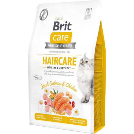 BRIT Care Cat teraviljavaba karvahooldus kuiv kassitoit 2 kg