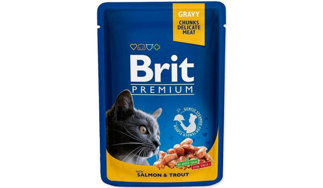 BRIT Premium Cat Salmon&Trout  - wet cat food - 100g