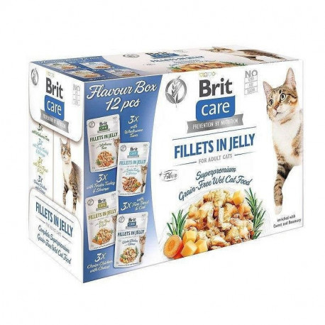 BRIT Care märg kassitoit Flavour Box fileed tarrendis 12x85g