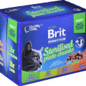 BRIT Premium Cat Sterilised Plate - wet cat food - 12x100g