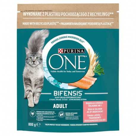 PURINA One Bifensis Adult lõhega kuiv kassitoit 800 g
