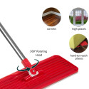 Flat Mop + Bucket + Telescopic Pole + 2 x Microfibre Pad 5.7L Floor Cleaning XXL Set Rotating Head