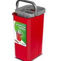 Flat Mop + Bucket + Telescopic Pole + 2 x Microfibre Pad 5.7L Floor Cleaning XXL Set Rotating Head