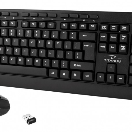 TITANUM TK108 klaviatuur + USB hiir must