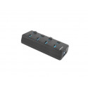 Natec USB hub USB 3.0 Mantis 2 4-port + lüliti