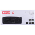 Activejet K-3113 membrane wired keyboard USB BLACK