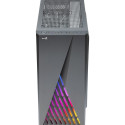 Aerocool arvutikorpus DELTABKV1 ATX RGB Front Full Side Window 12cm Fan, must