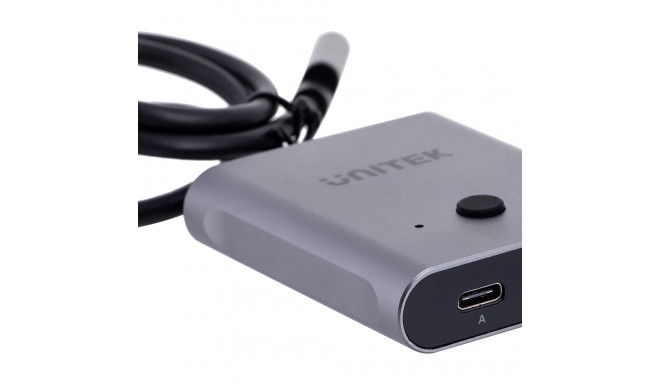 Unitek kahepoolne signaali lüliti USB-C, 2 sisse 1 välja 4K