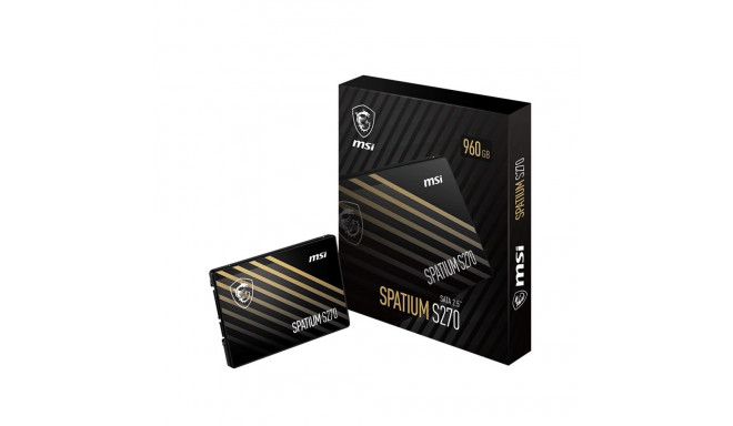 MSI Spatium S270 SATA 2.5 960GB 2.5-tolline Serial ATA III 3D NAND