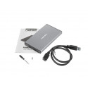 Natec kõvakettakarp HDD Rhino Go USB 3.0 2.5", hall