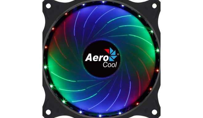 Aerocool COSMO12FRGB PC Fan 12cm LED RGB Molex Connector Silent Black