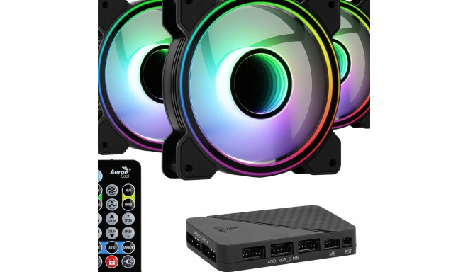 Aerocool Mirage 12 ARGB Pro arvutikorpuse jahutuskomplekt 12 cm must