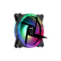 Aerocool korpuse ventilaator Duo 12 ARGB 6-pin 12cm, must