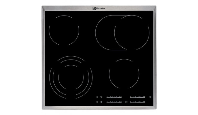 Electrolux EHF46547XK must integreeritav keraamiline pliit 4 tsooniga