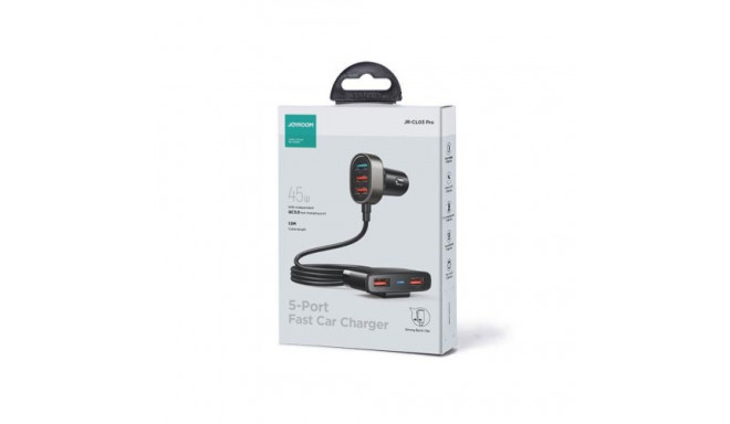 Joyroom Car Charger 5-in-1, U+U+U+U+U 45W, Black (JR-CL03-PRO)