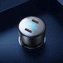 Joyroom Car Charger with Digital Display, U+C, QC 3.0, PD, 70W, Black (JR-CCD02)