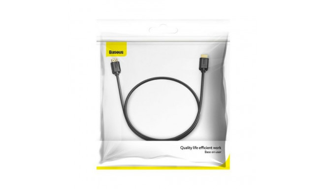 Baseus Video Cable High definition Series HDMI To HDMI 4K 60 Hz, 3D HDR, 18 Gbps, 1m Black (CAKGQ-A0