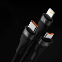 Baseus Universal Flash Series 3-in-1 Fast Charging Data Cable (USB-A to Micro + Lightning + Type-C) 