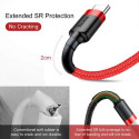 Baseus Type-C Cafule Cable 3A 0.5m Red + Red (CATKLF-A09)
