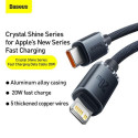 Baseus Type-C - Lightning cable, Crystal Shine Series Fast Charging Data Cable 20W 1.2m Black (CAJY0