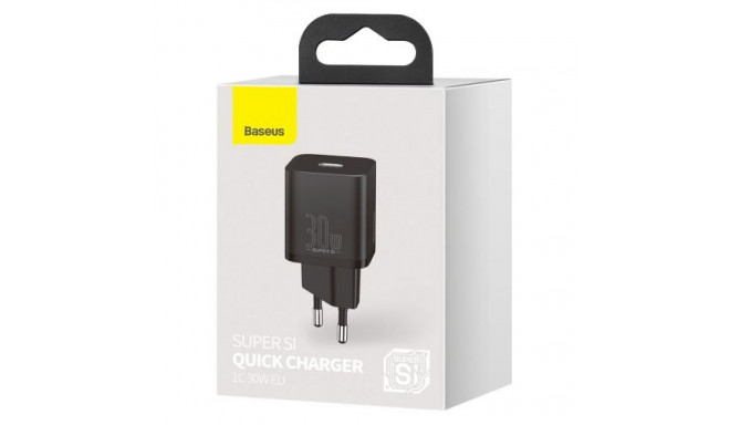 Baseus Travel Charger Super Si 1C Quick Charger PD 30W EU Black (CCSUP-J01)