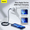 Baseus Type-C - Lightning cable, Crystal Shine Series Fast Charging Data Cable 20W 1.2m Black (CAJY0