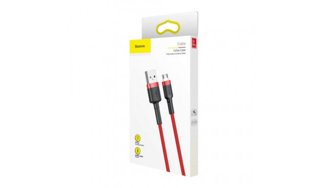 Baseus Micro USB Cafule Cable 1.5A 2m Red + Red (CAMKLF-C09)