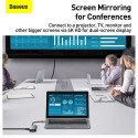 Baseus HUB Metal Gleam Series 8-in-1 Multifunctional (Type-C to PD/4K HD/USB3.0) Docking Station Gra