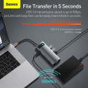 Baseus HUB Metal Gleam Series 9-in-1 Multifunctional (Type-C to 3x USB3.2/PD 100W/VGA Full HD 60Hz/H