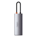 Baseus HUB Metal Glam Series 5-in-1 (3xUSB-A 3.0, Type-C male, Type-C female, HDMI-A), Gray EU (WKWG