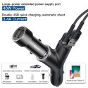 Baseus Car Charger Y-type dual USB + cigarette lighter extended, 3.4A, Black (CCALL-YX01)