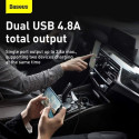 Baseus Car Charger Grain Pro Dual USB 4.8A White (CCALLP-02)