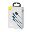 Baseus Cable Superior Series 3-in-1 Fast Charging Data Cable USB to M+L+C 3.5A 1.5m Blue (CAMLTYS-03