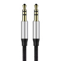 Baseus Audio Yiven M30 Cable 1M Silver/Black (CAM30-BS1)