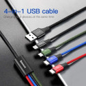 Baseus Cable Fast 4-in-1 For Lightning + Type-C(2) + Micro 3.5A 1.2m Black (CA1T4-B01)