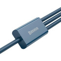 Baseus Cable Superior Series 3-in-1 Fast Charging Data Cable USB to M+L+C 3.5A 1.5m Blue (CAMLTYS-03