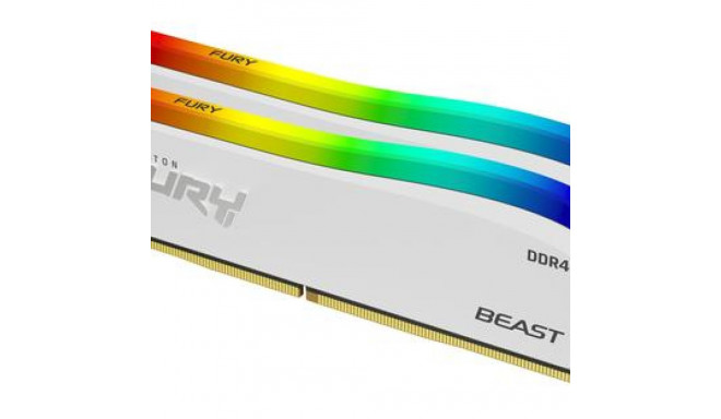 Kingston RAM Fury 32GB 3200MT/s DDR4 CL16 DIMM (Kit of 2) Beast White RGB SE
