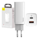 Quick Travel Charger Baseus GaN2 Lite USB+C 65W EU (white)