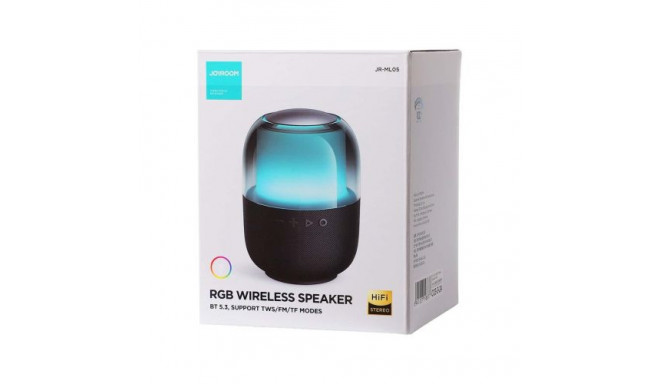 Joyroom Bluetooth Speaker, BT 5.3, RGB light Black (JR-ML05)