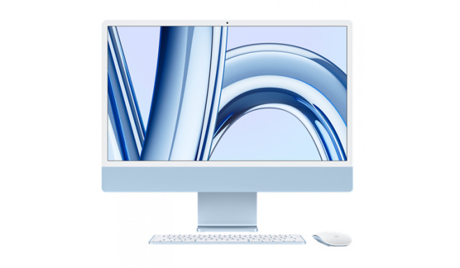 iMac 24” 4.5K Retina, Apple M3 8C CPU, 10C GPU/8GB/256GB SSD/Blue/INT